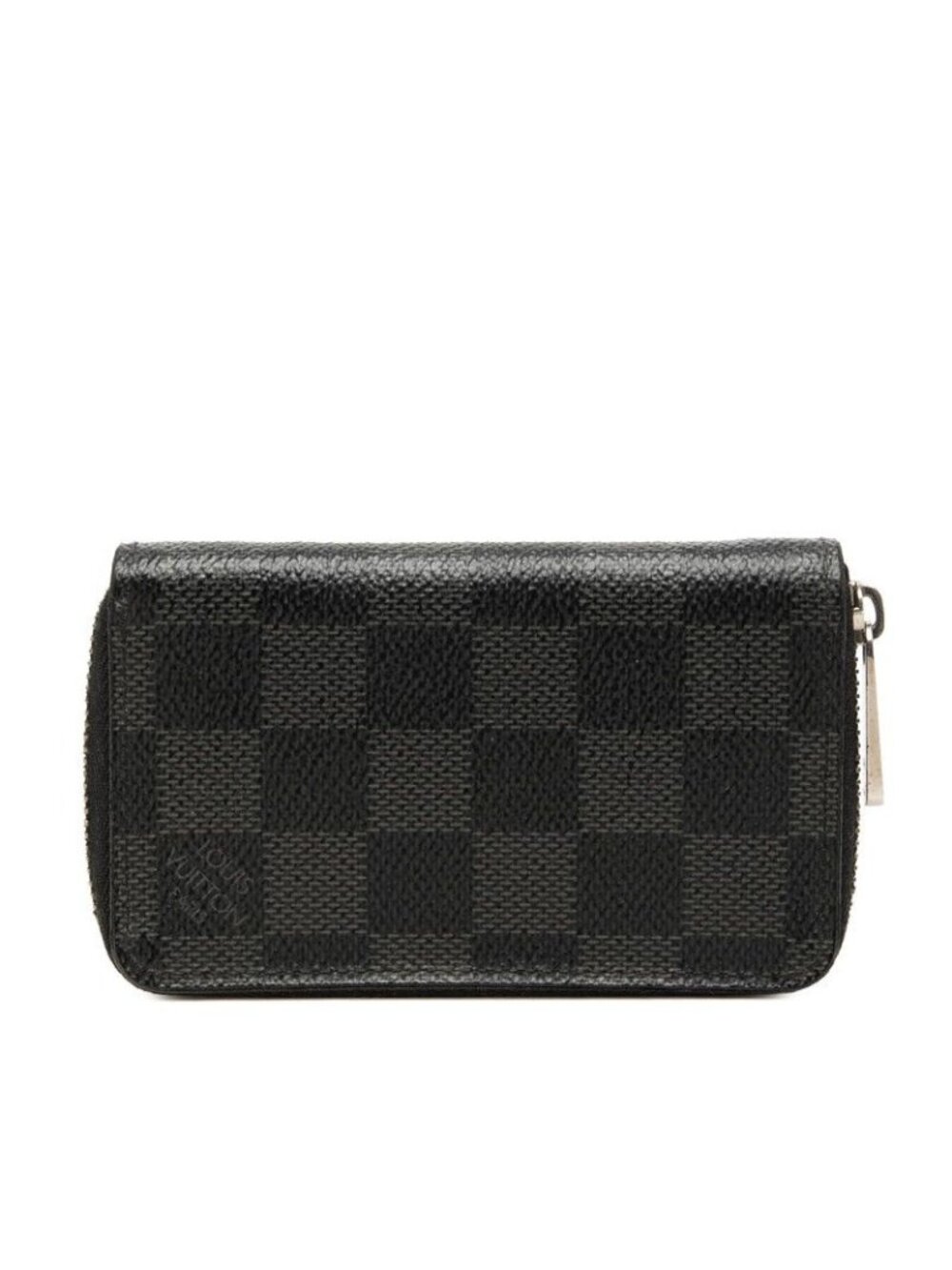 Louis Vuitton Damier Graphite Zippy Coin Purse Black Leather